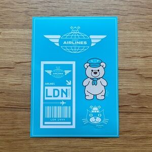 Jellycat Airlines London Sticker Sheet Travel Collectible Blue Rare